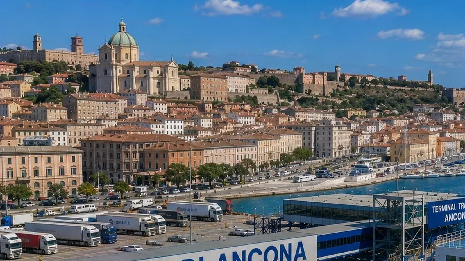 Ancona feribot terminali ve sahili