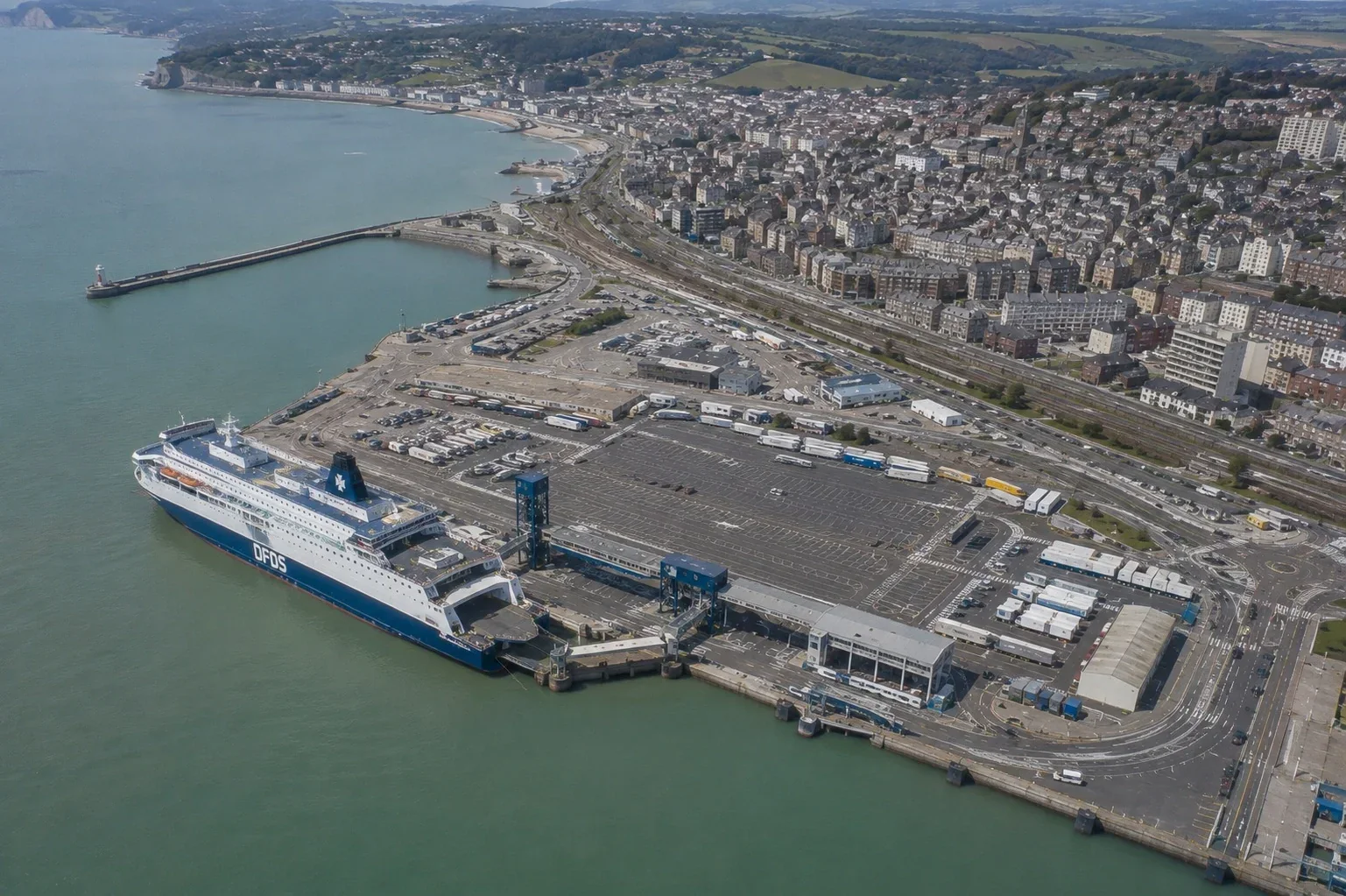 Normandiya'daki Dieppe Transmanche yolcu feribot terminali