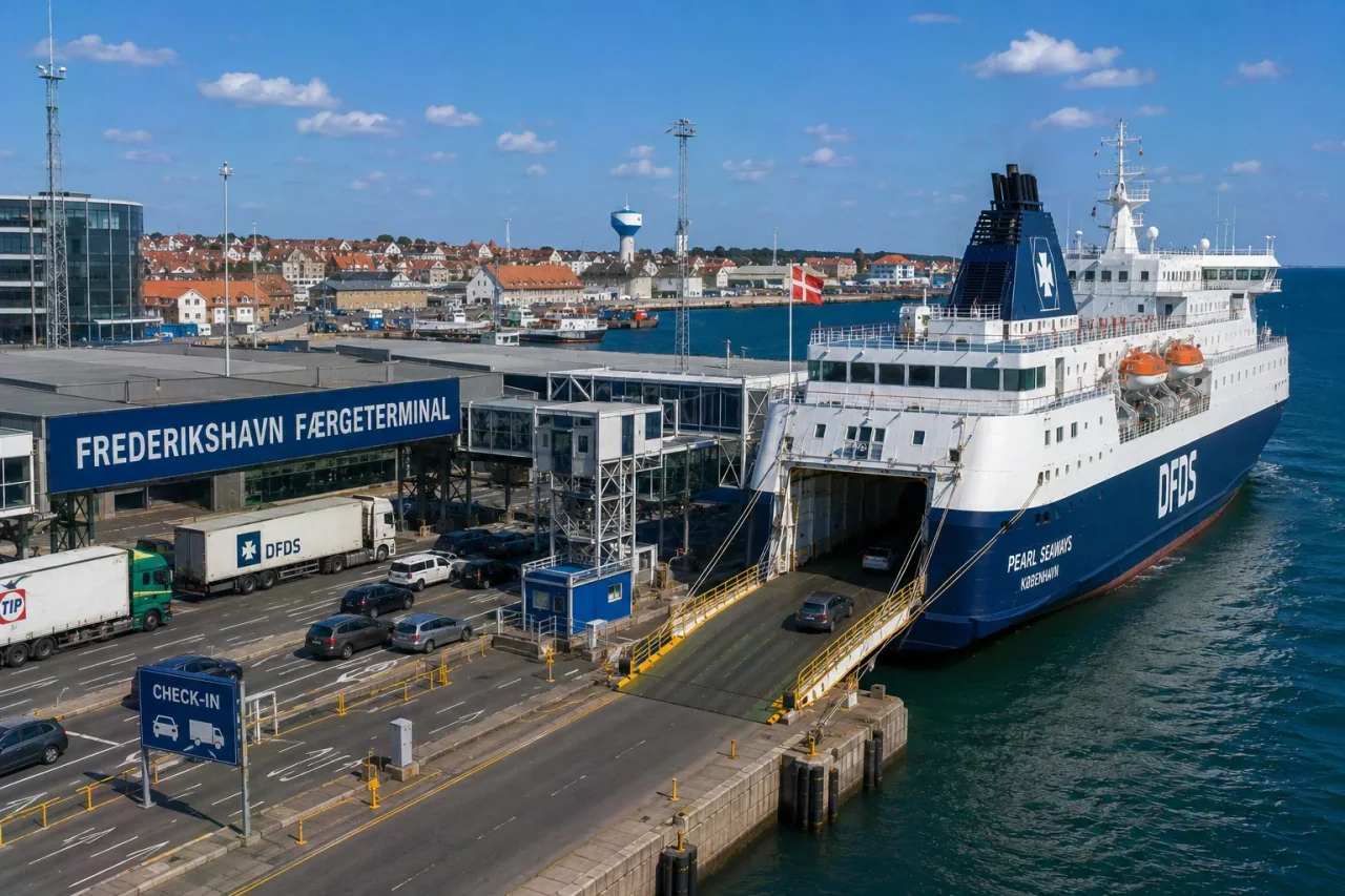 Kuzey Jutland, Danimarka'daki Frederikshavn yolcu feribot terminali