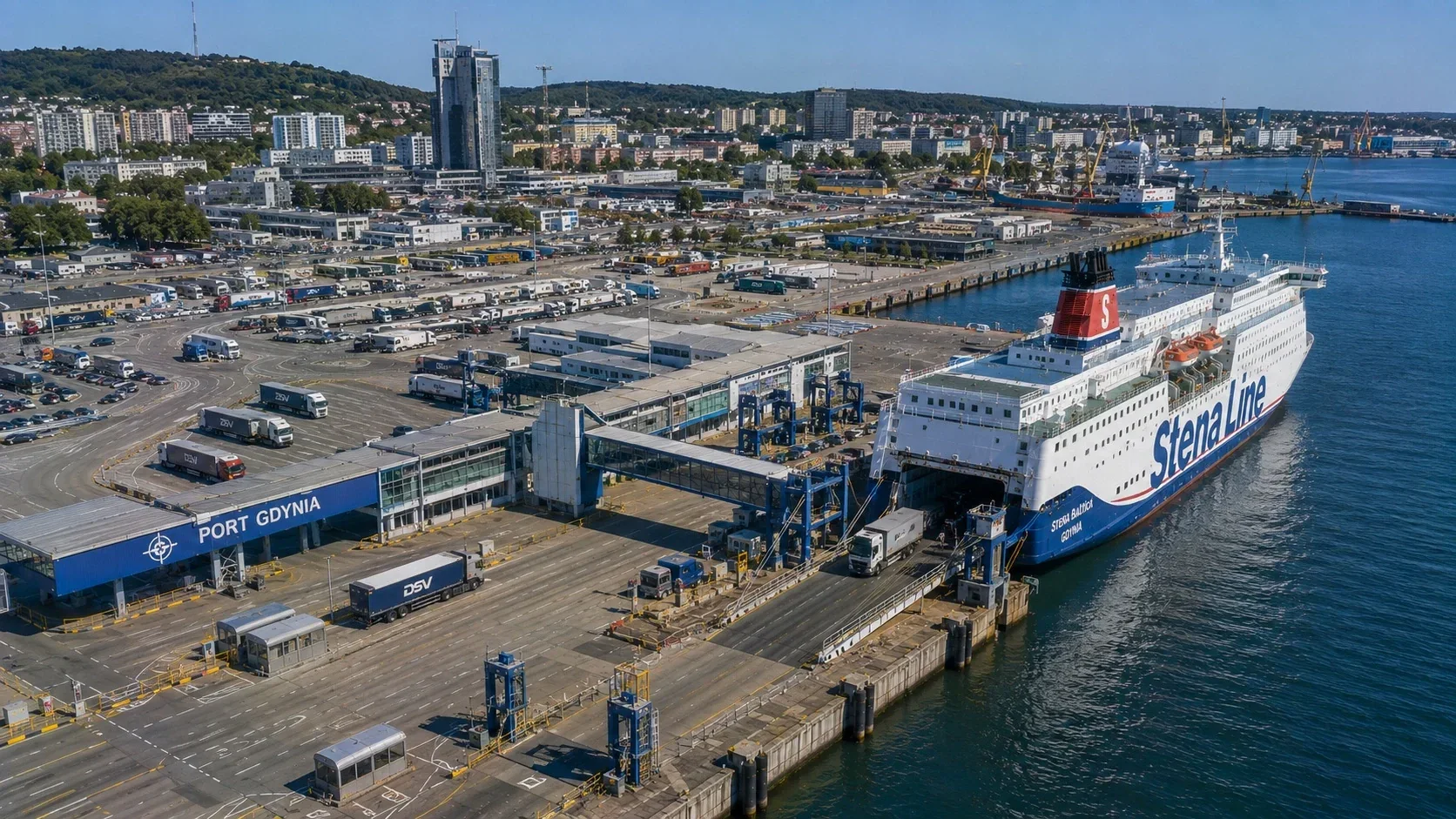 Gdynia, Polonya'daki Stena Line yolcu feribot terminali
