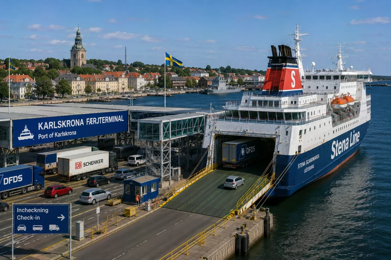 İsveç'in Karlskrona kentindeki Verkö'deki Stena Line yolcu feribot terminali