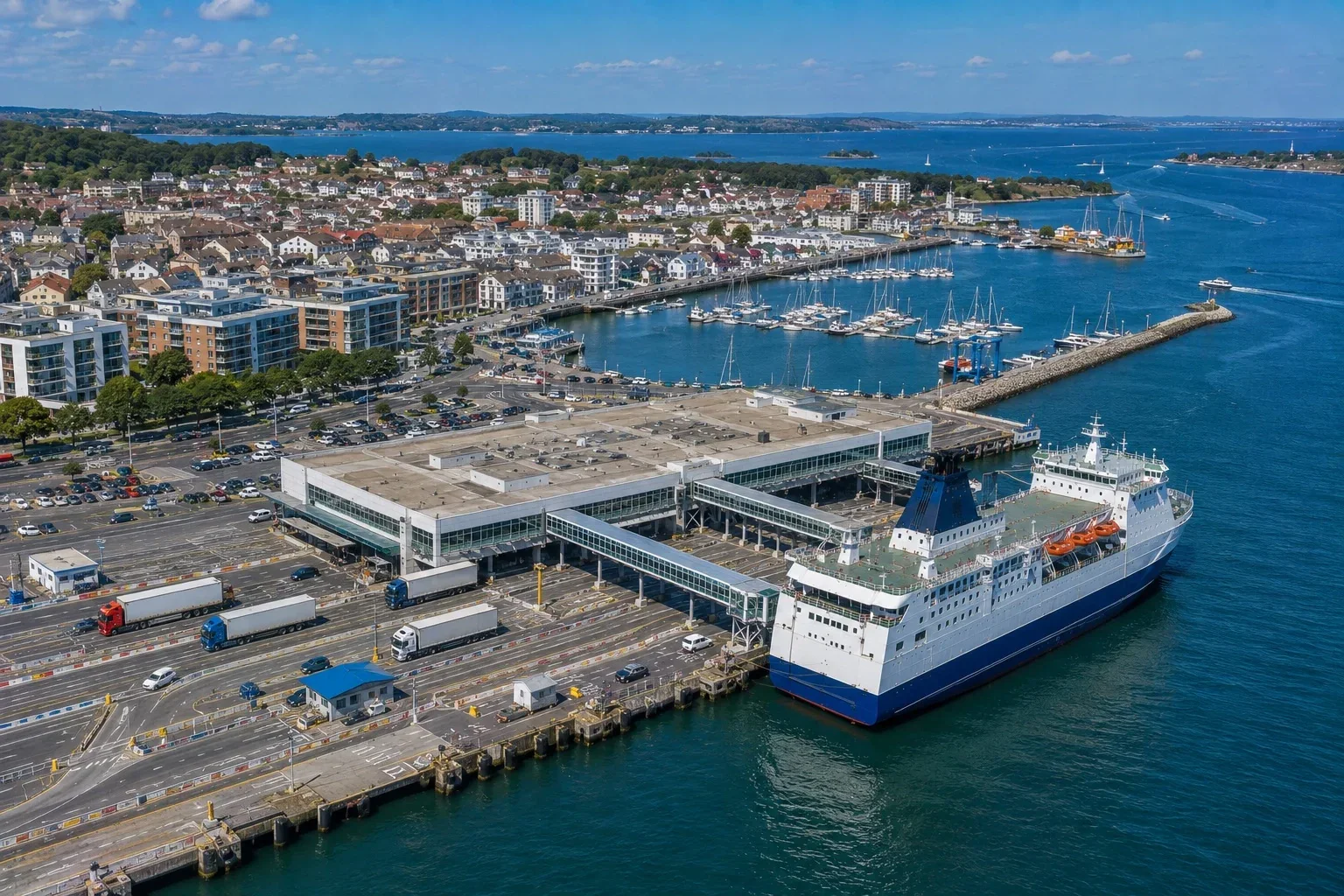 Dorset'te Poole feribot limanı