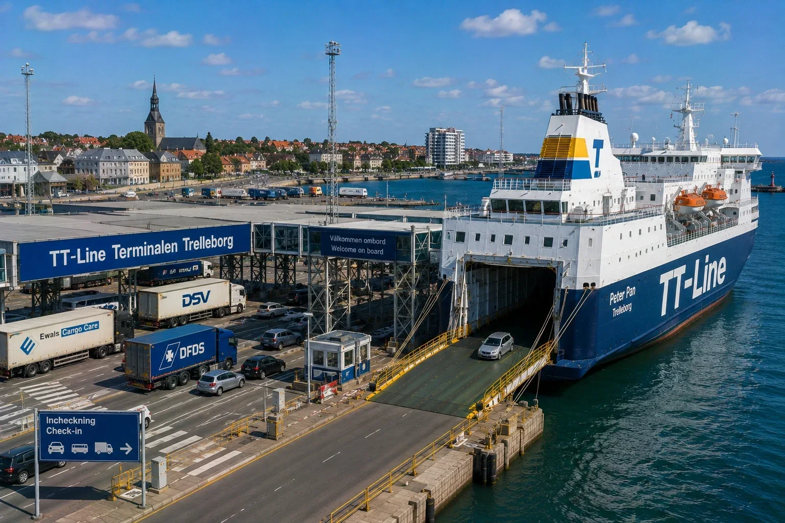 İsveç'in güneyindeki Trelleborg feribot limanı