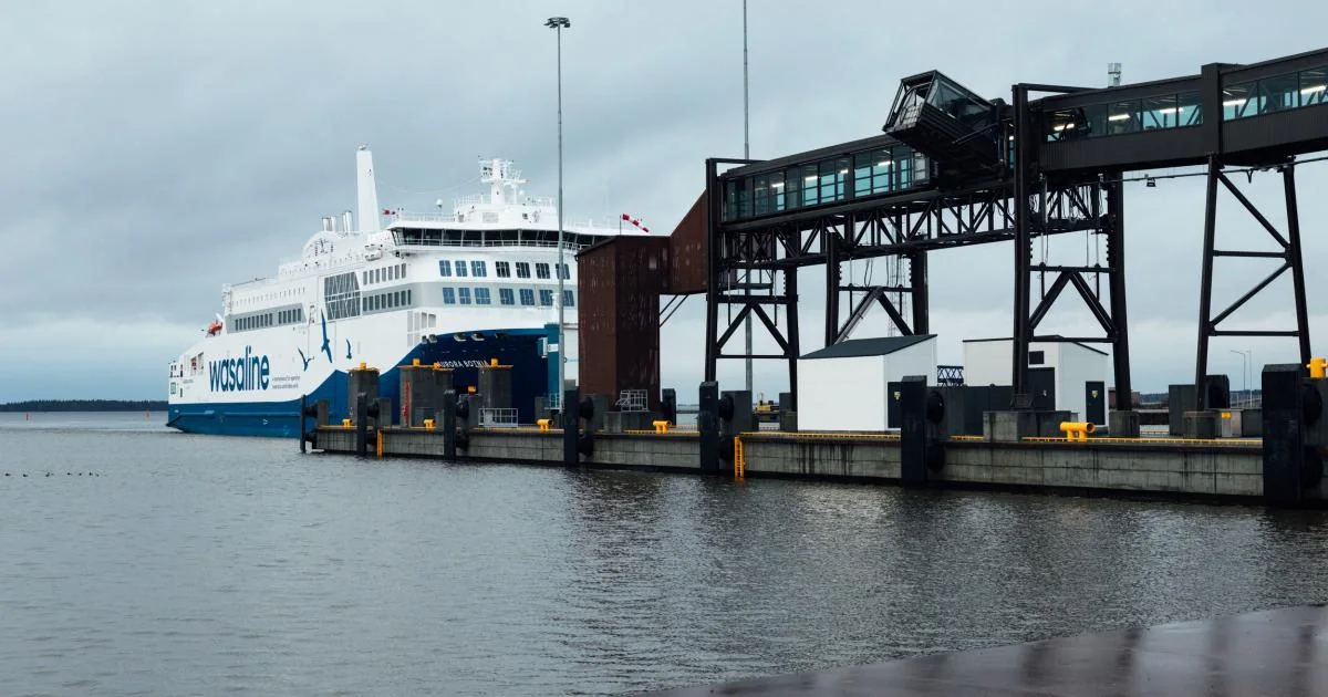 Finlandiya'taki Vaasa feribot limanı