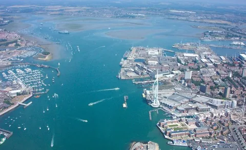 Portsmouth Harbour, Birleşik Krallık manzarası